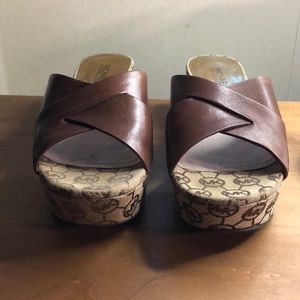 Michael Kors Peep Toe wedges, size 7.5